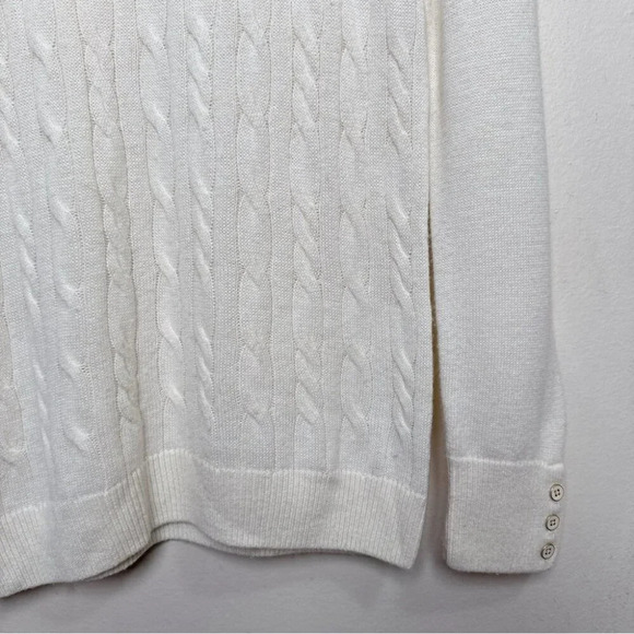 Talbots Womens Small Crew Neck Cable Lambswool Sweater - Picture 7 of 15